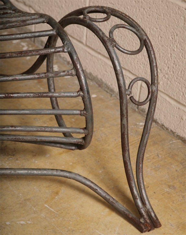 Set of  Four Iron Chairs in the Style of Dubreuil 3