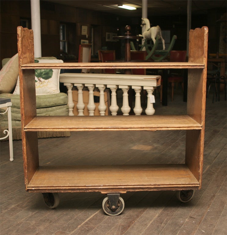 Quarter Sawn Oak Wooden Cart