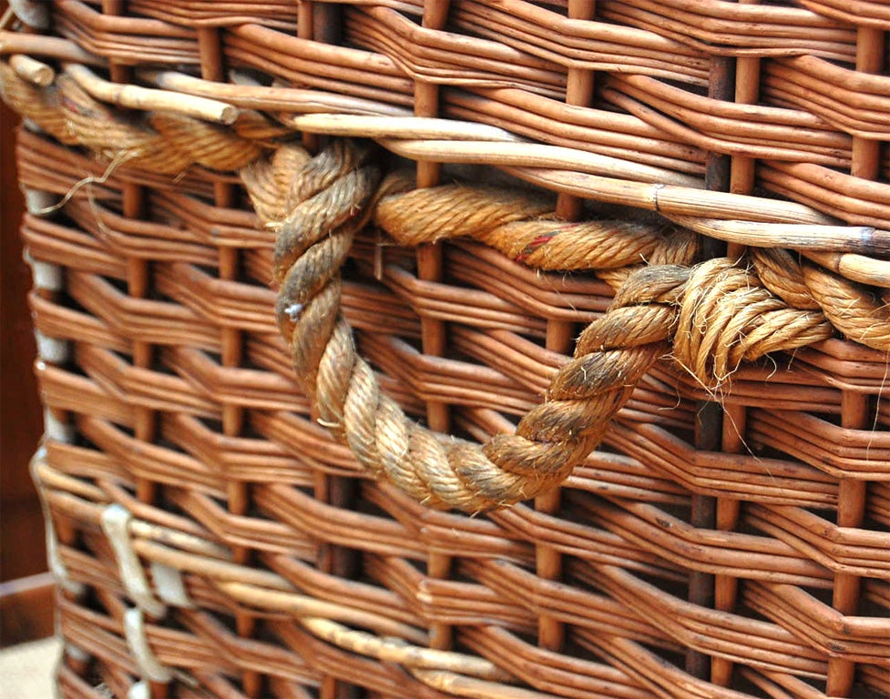 Large French Turn-of-the-Century Laundry Basket 1