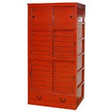 Used Kichen Chest with Red Lacquer Finish