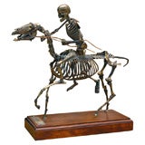 Silvered Bronze Horse and Rider