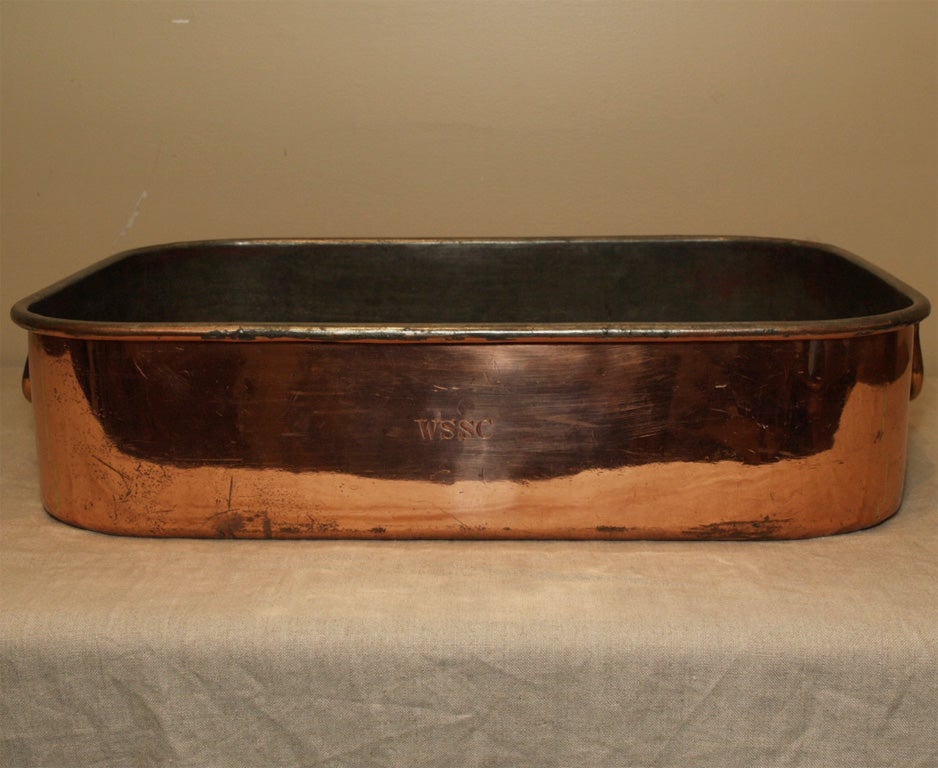 Large Copper Roasting Pan