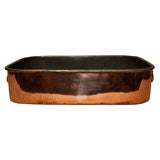 Used Large Copper Roasting Pan