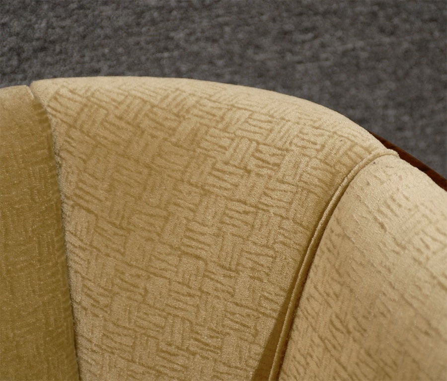 Swedish Art Deco Birch and Satinwood Sofa in Donghia Wool Mohair 5