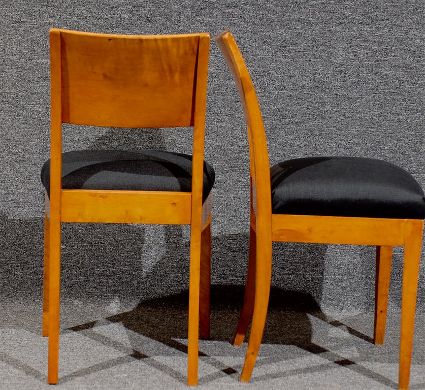 Set of Eight Swedish Karl Johan Biedermeier Dining Chairs 1