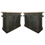 Pair of Painted Architectural Cabinets