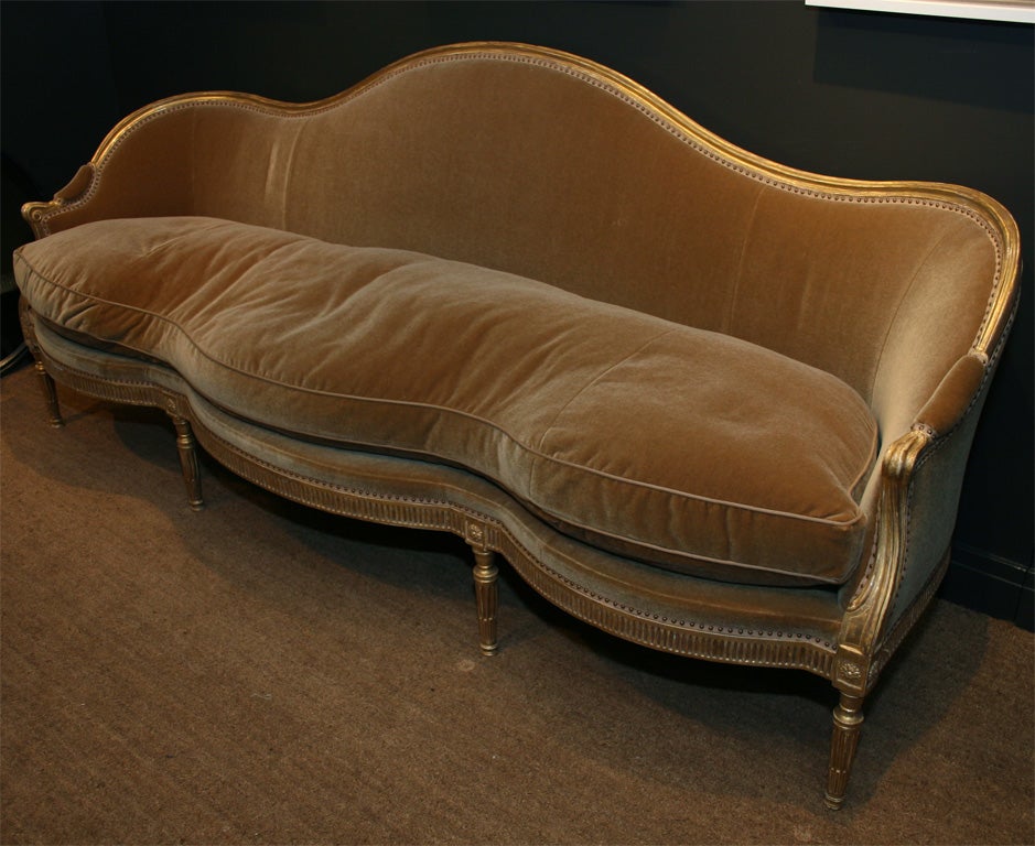 Adam giltwood serpentine fronted sofa