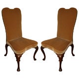 Antique Pair of Queen Anne Walnut Side Chairs