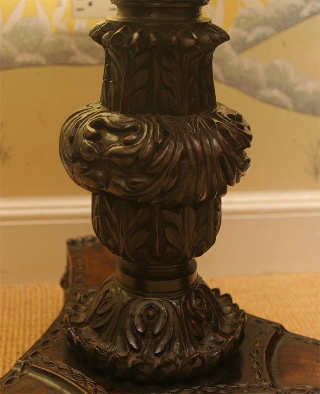 Antique Anglo-Indian Finely Carved Padouk Circular Tilt-Top Table, circa 1840 For Sale 2
