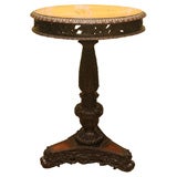 Antique Anglo-Indian Finely Carved Padouk Circular Tilt-Top Table, circa 1840