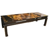 18th Century Chinese Gold & Polychrome Lacquer Panel Coffee Table