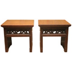 Pair of Pugin Style Gothic Revival Rectangular Oak Benches, English, Circa 1880 1