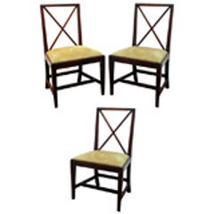 Set of Six Antique George III Mahogany Game or Dining Chairs, circa 1780 11