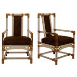 Pair of Lucite Lounge Arm Chairs