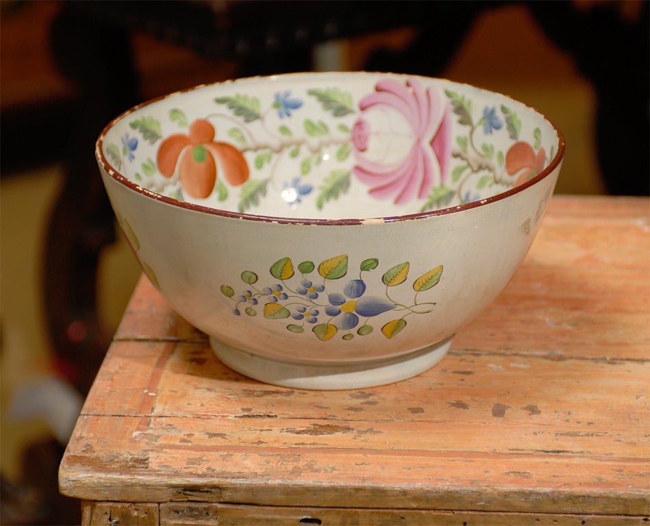 English Gaudy Dutch Bowl For Sale