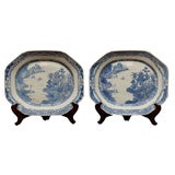 Pair of Chinese Export Meat Dishes