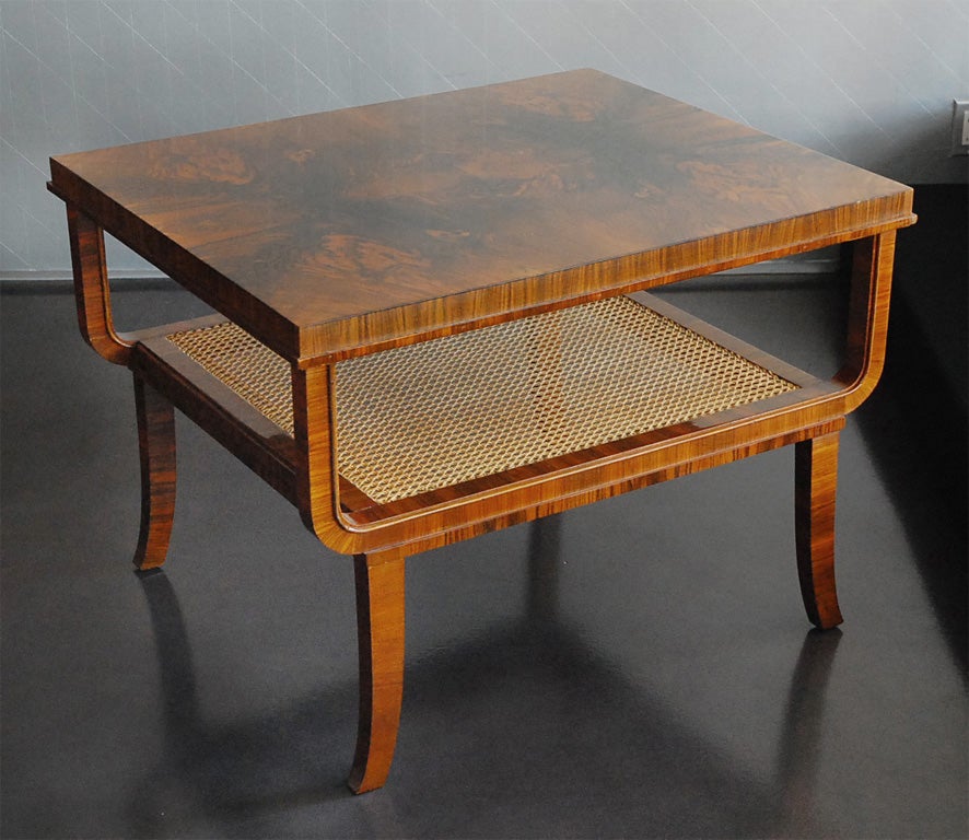 Hungarian Art Deco occasional table by Gyula Kaesz (associate of Lajos Kozma).  Table part of matching set to lounge chairs (#588CH). Sold separately.