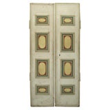 8205   PAIR OF PAINTED DOORS WITH LOUIS XIV STYLE PANELS