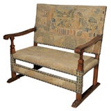 Baroque Walnut Bench / Settee