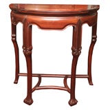 Chinese Rosewood Demi-Lune Table