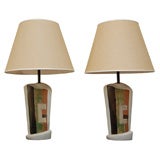 Pair of Wonderful Cubist Lamps