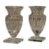 Pair of Moser Crystal Glass Vases