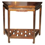 Chinese Elm Wood Demilune Table