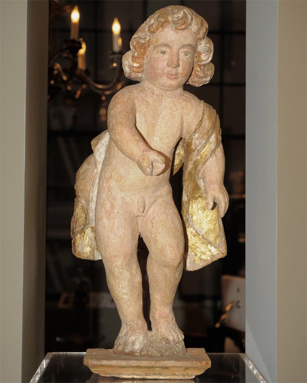 An Extraordinary Pair of Italian Barocco Hand Carved Puttis