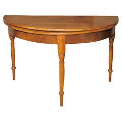 A Charming French Demi-Lune Drop Leaf Table