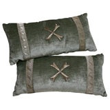 PILLOWS WITH ANTIQUE EMBROIDERY