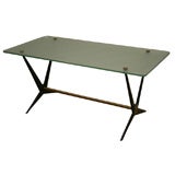 An Italian Glass and Iron Coffee Table.