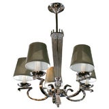 1940
s Nickeled Bronze
Glass Rod Chandelier with Scroll Detail 1940
s Nickeled Bronze
Glass Rod Chandelier with Scroll Detail