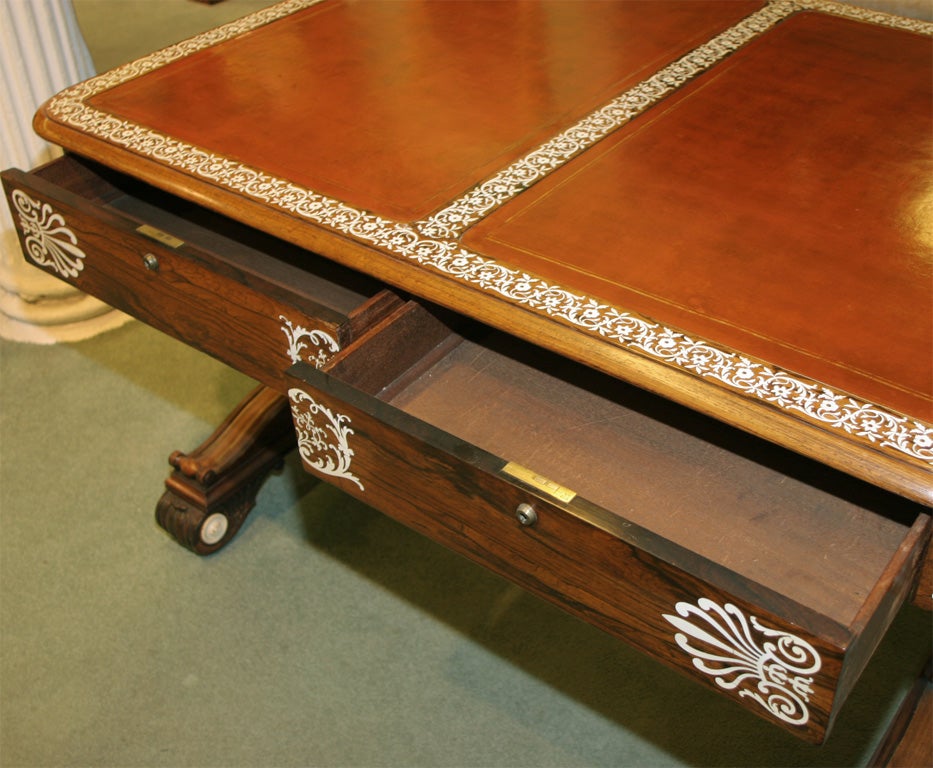 An Unusual George Iv Ivory-inlaid Double-sided Library Table 1