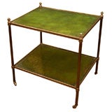 Brass
Leather Occasional Table, England, c. 1950 Brass
Leather Occasional Table, England, c. 1950