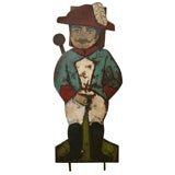 Antique Toleware Shooting Gallery Figure, France, Late 19th Century
