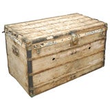 Large weathered antique Louis Vuitton trunk