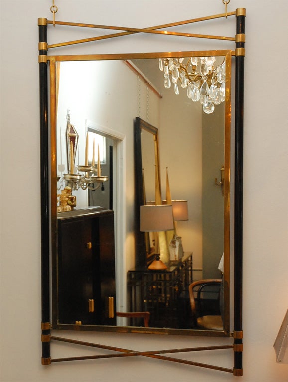 Sculptural French 60's mirror by Maison Jansen