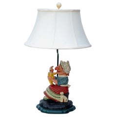Antique Punch and Judy Lamp