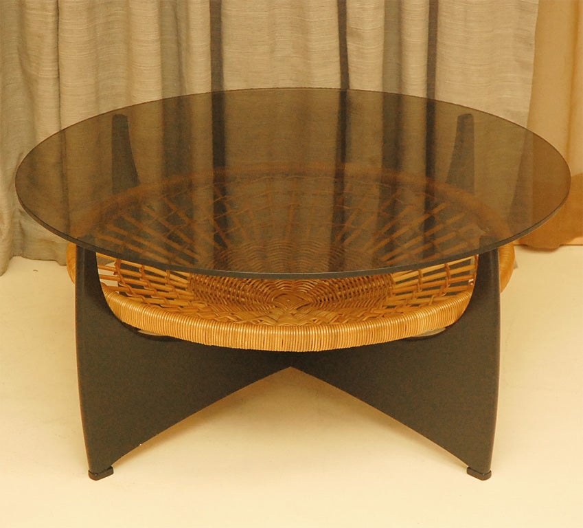 Danish Coffee Table With Magazine Holder