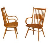 Pair Of Windsor-Back Arm Chairs By Stewart MacDugall For Drexel