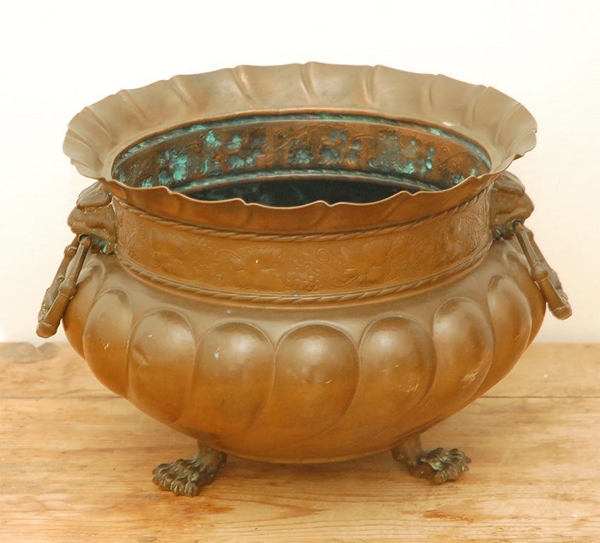 C. 1880 Hand Hammered Italian Copper Pot