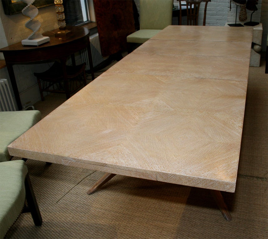1950'S Limed Oak Extending Dining Table 6