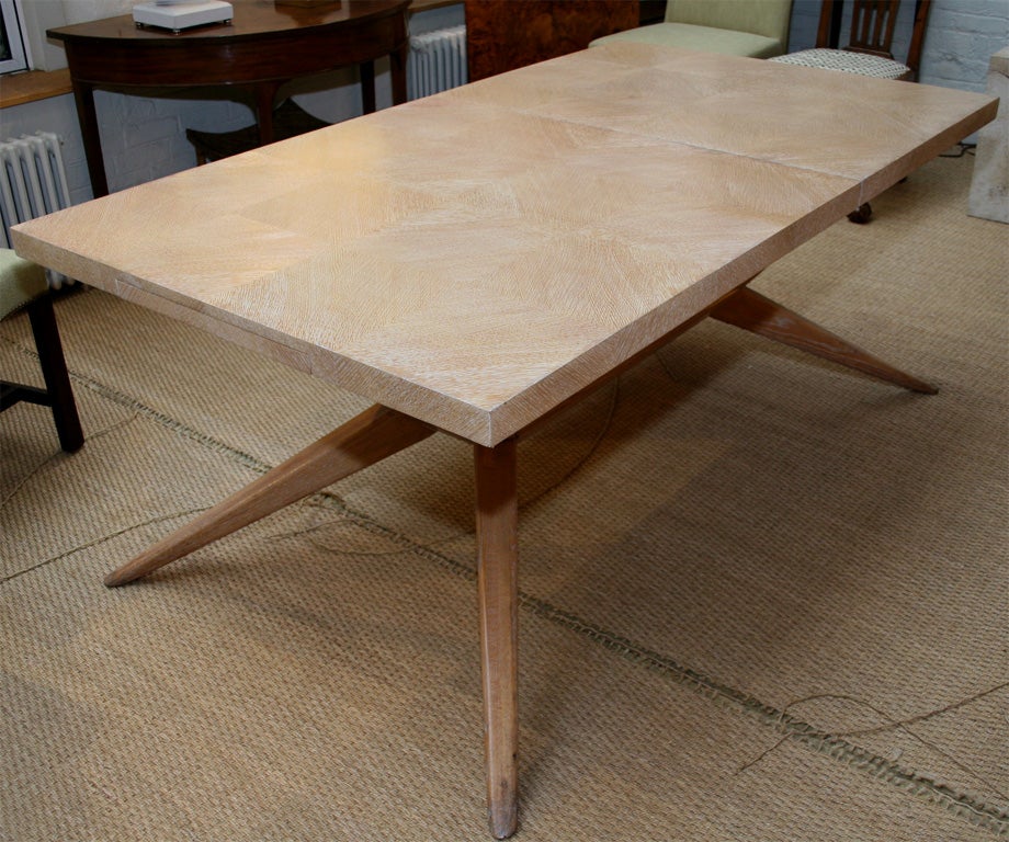 1950'S Limed Oak Extending Dining Table 3