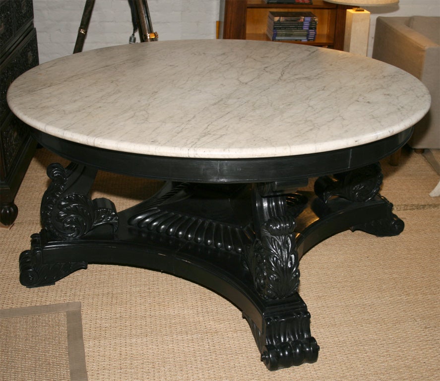 A Finely Carved Anglo-Indian William IV Period Center Table