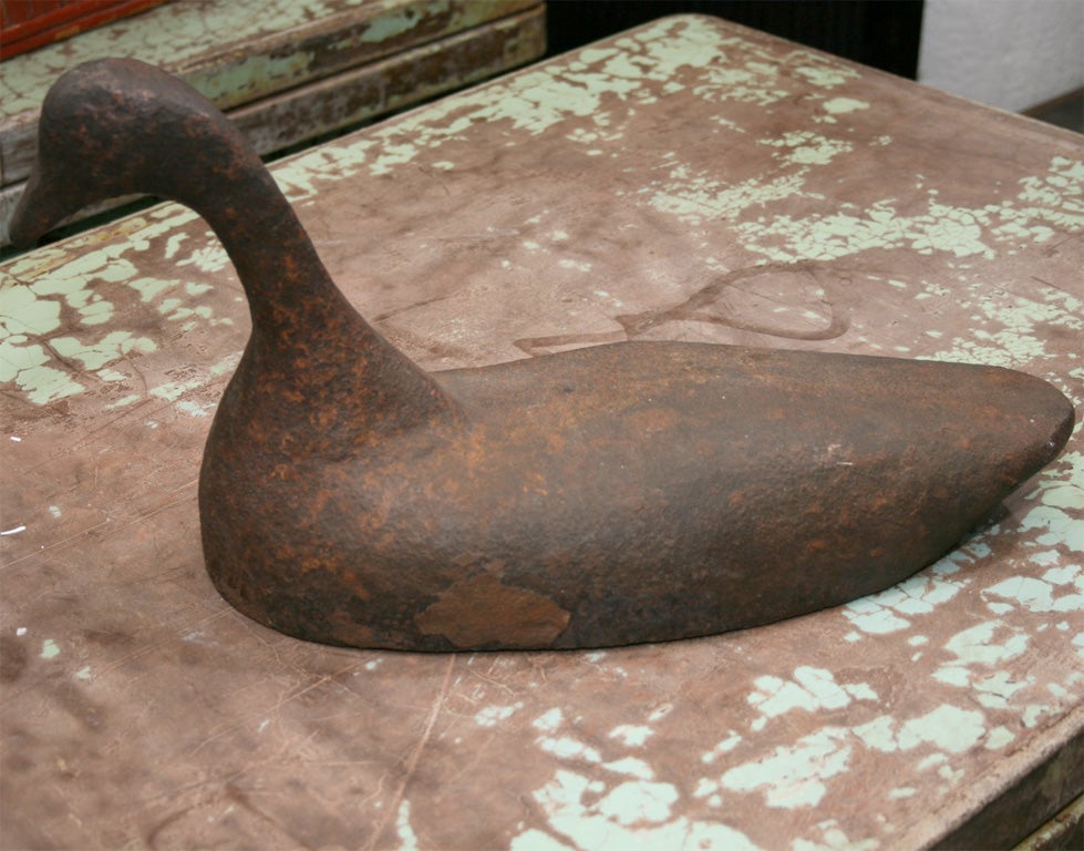 Iron Duck Decoy In Excellent Condition For Sale In New York, NY