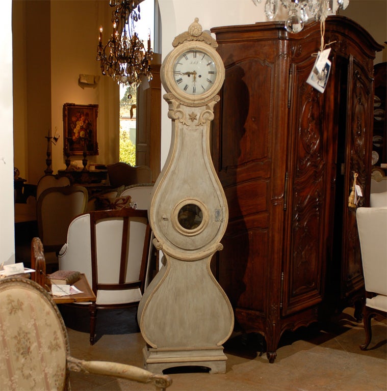 18th Century Swedish Painted Mora Clock