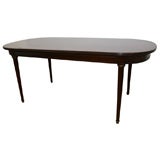Exceptional Flame Mahogany Dining Table signed Jansen