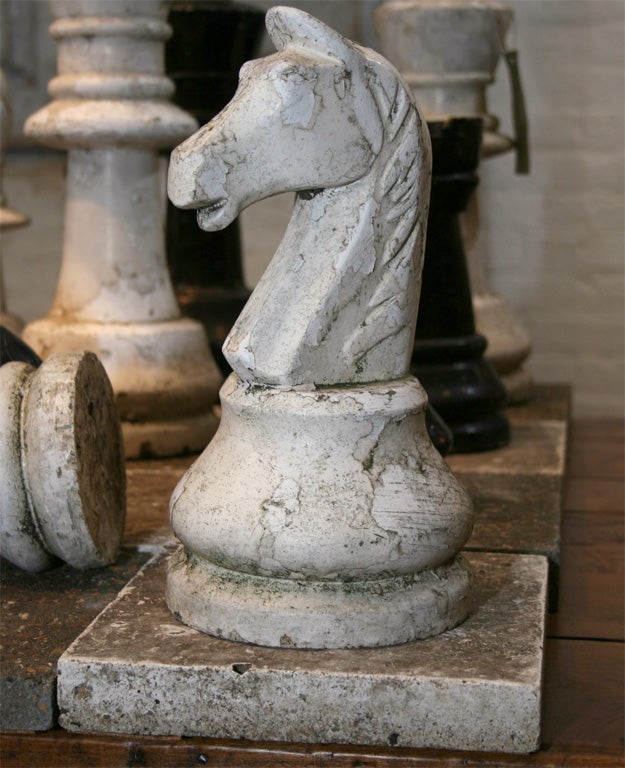 Stone and Cement Garden Chess Set 1