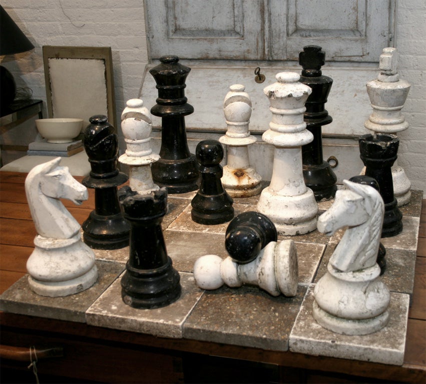 Stone and Cement Garden Chess Set 4