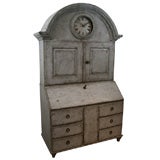 Painted Secretary/ Clock Cabinet